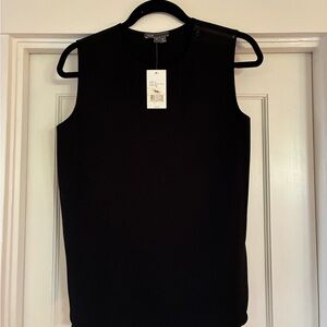 Vince NWT Classic Black Top.  Zippered left shoulder.  Size S.